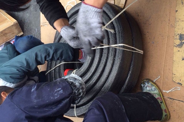 carbonized fiber sealing braided packing